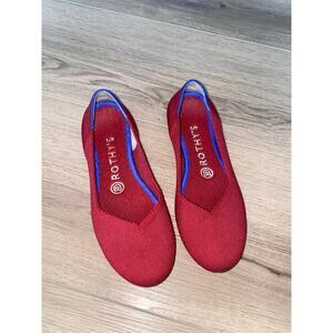 ROTHY's The Flat Round Toe Red Ballet Flats size 6.5